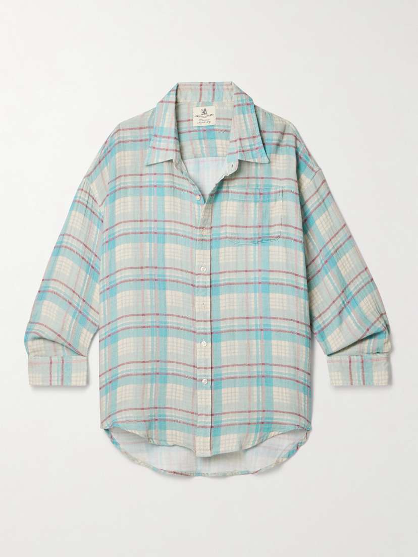 Denimist Oversized Checked Cotton-flannel Shirt - x large