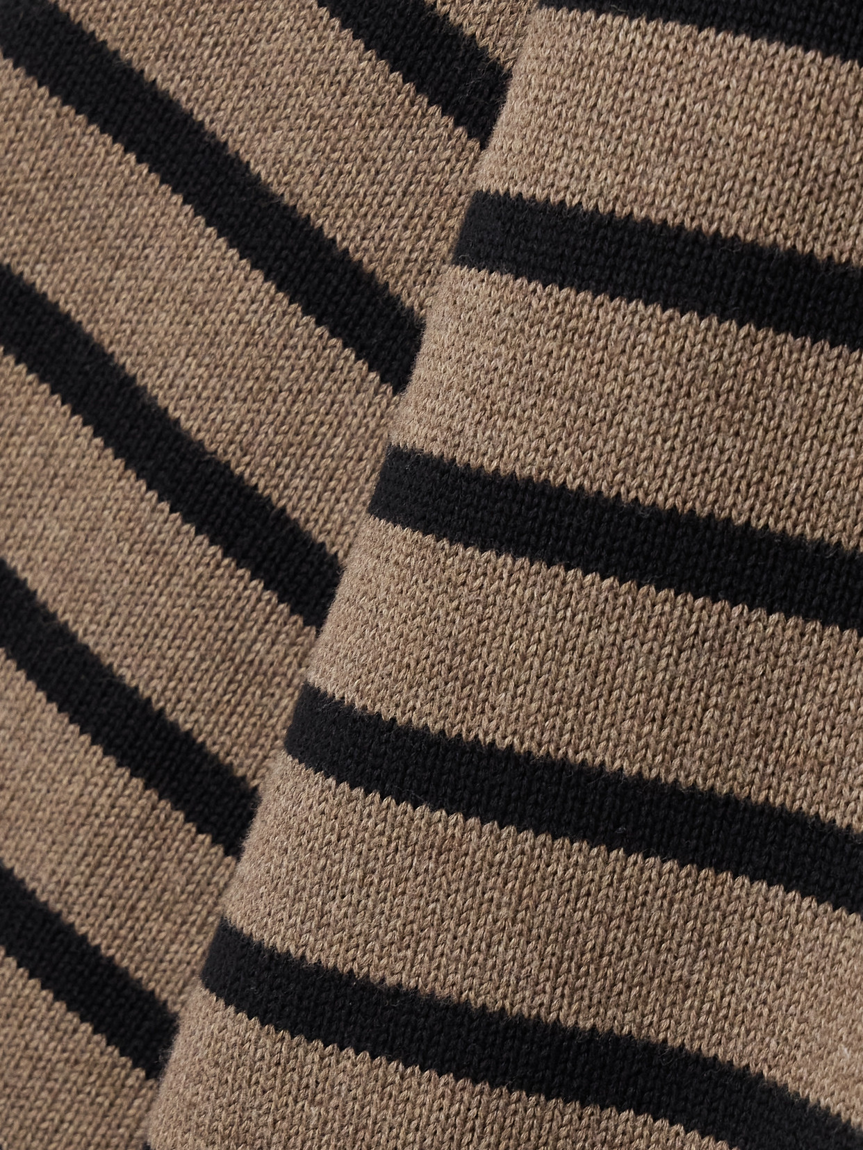 Denimist Cropped Striped Cotton-blend Sweater In Brown