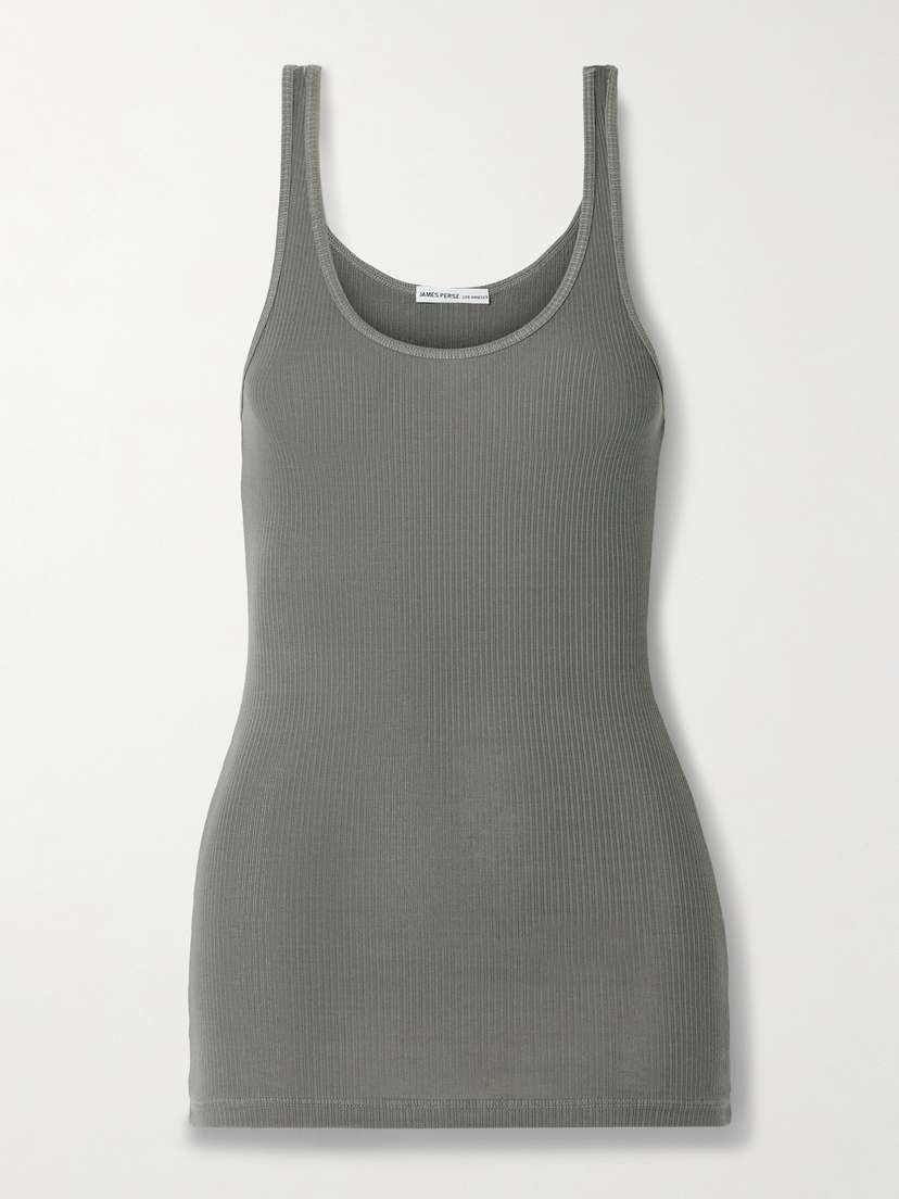 James Perse The Daily Ribbed Stretch-supima Cotton Tank