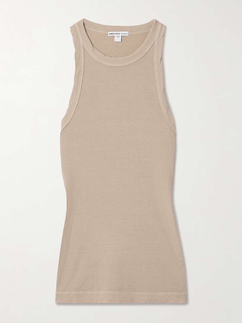 James Perse Ribbed Stretch-supima Cotton Tank
