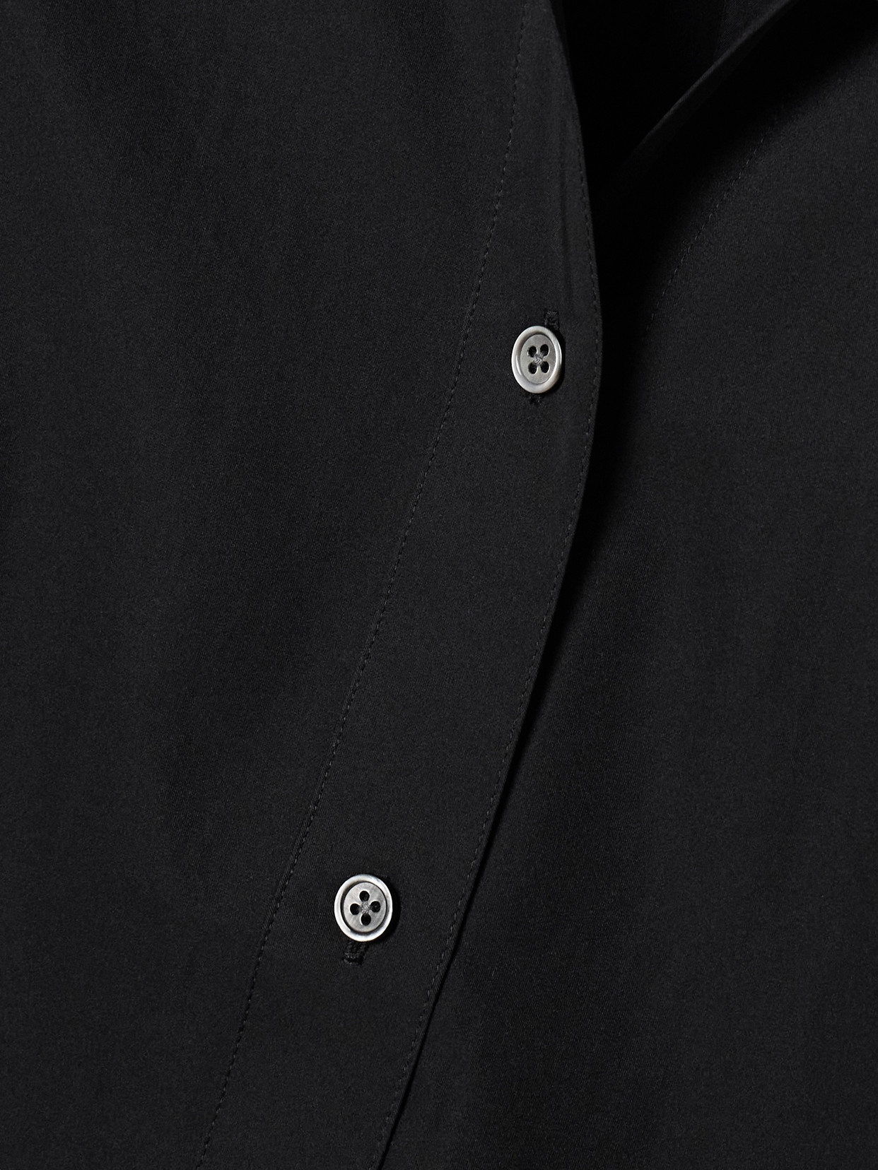 James Perse Matte-satin Shirt In Black