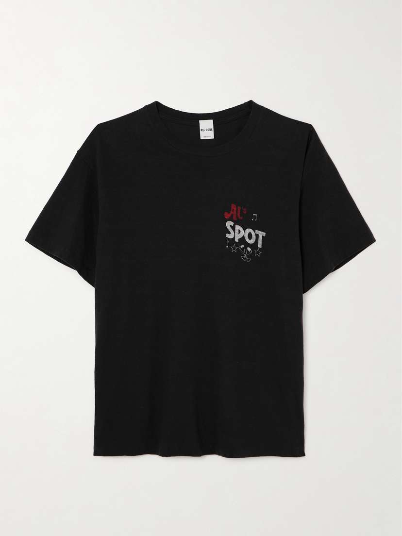 RE/DONE 90s Easy Printed Washed Cotton-jersey T-shirt