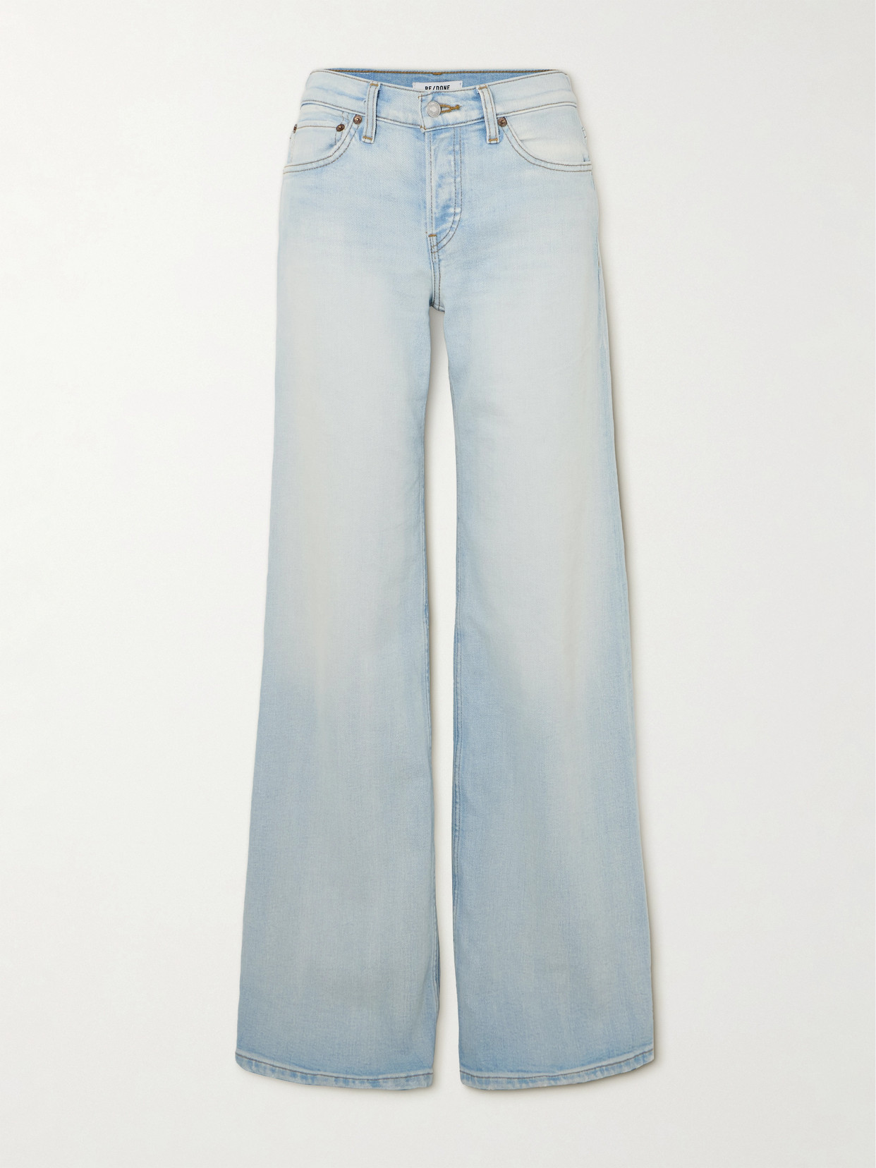 RE/DONE - High-rise Wide-leg Jeans - Blue