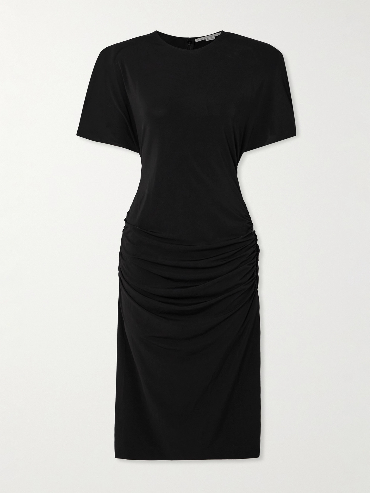 Stella McCartney - Ruched Jersey Midi Dress - Black