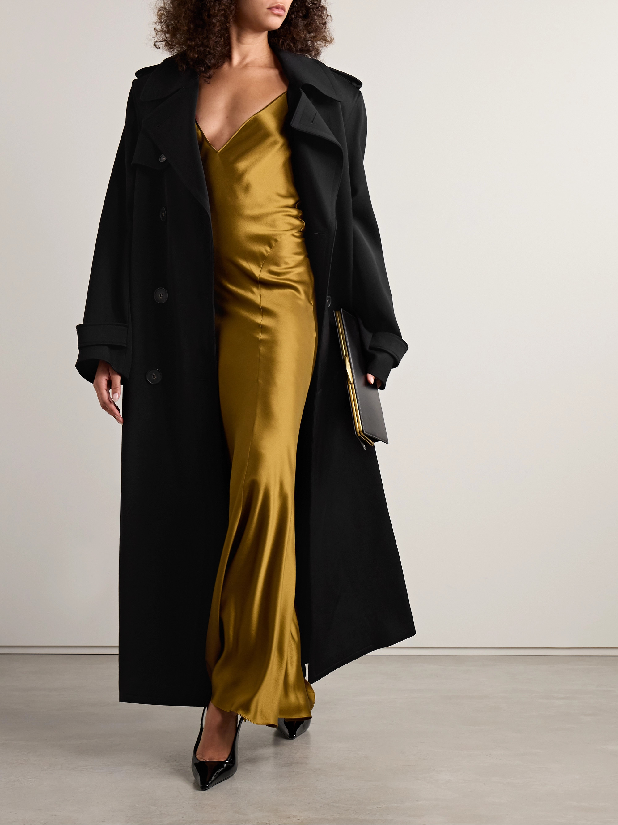 Stella McCartney - Belted double-breasted wool-twill trench coat