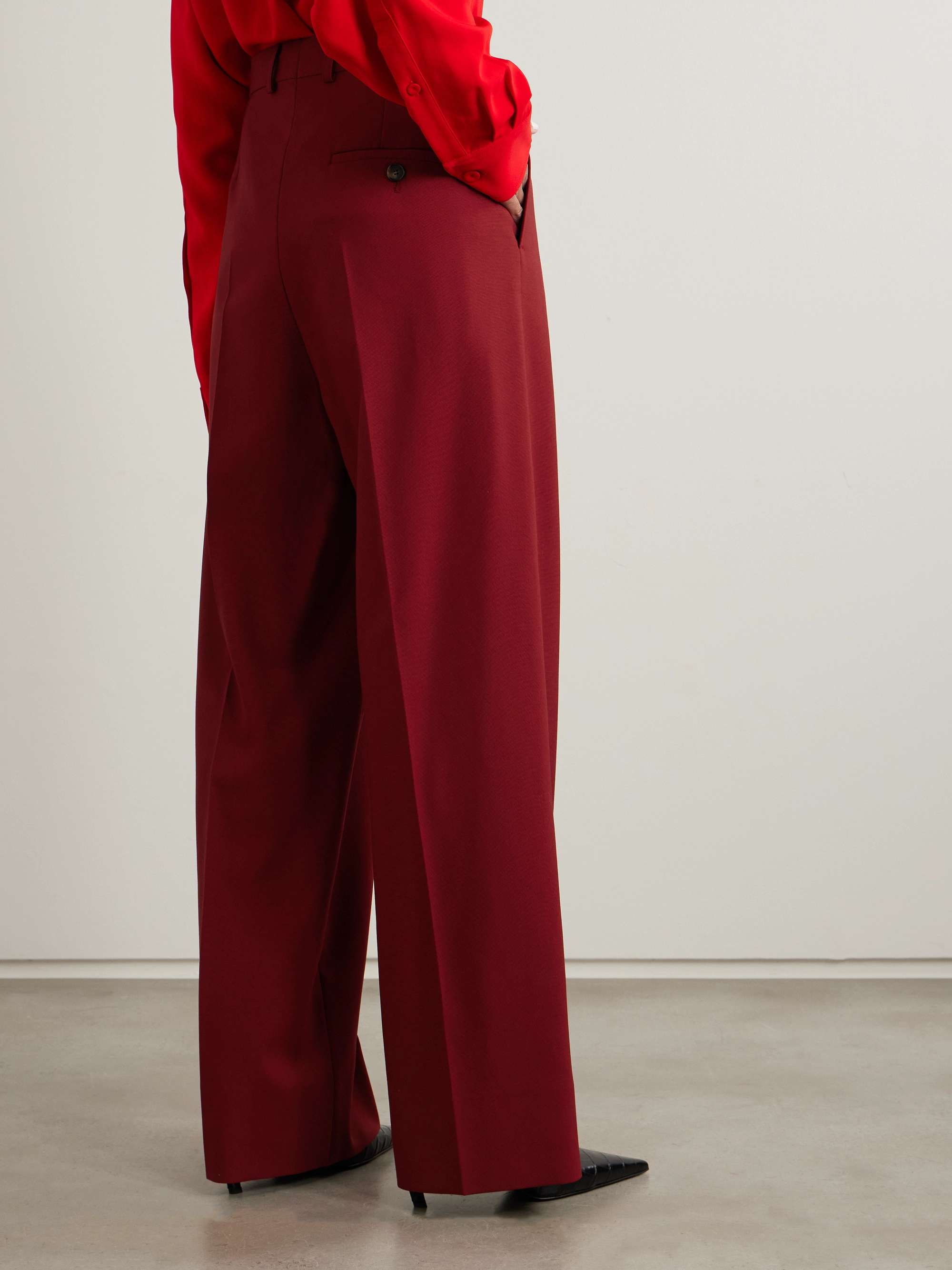 STELLA MCCARTNEY Wool-crepe wide-leg pants | NET-A-PORTER