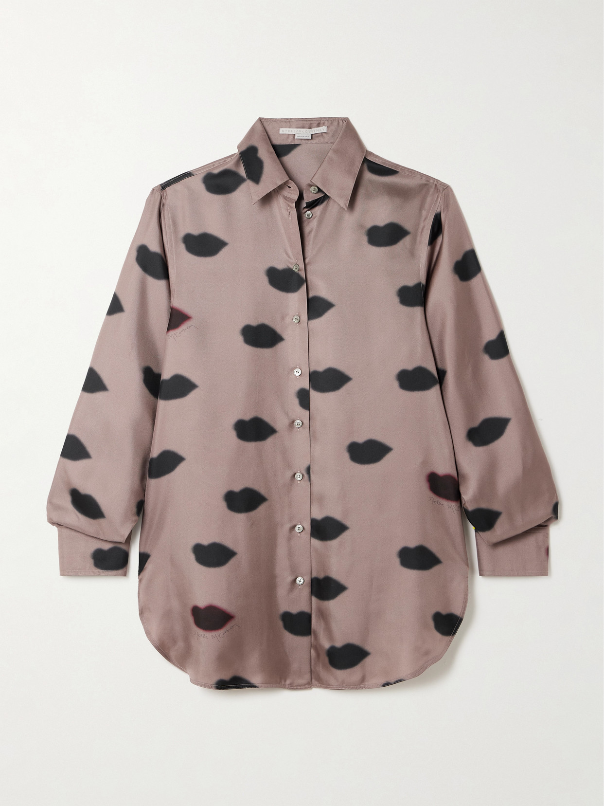 Stella McCartney - Printed Silk-crepe Shirt - Brown