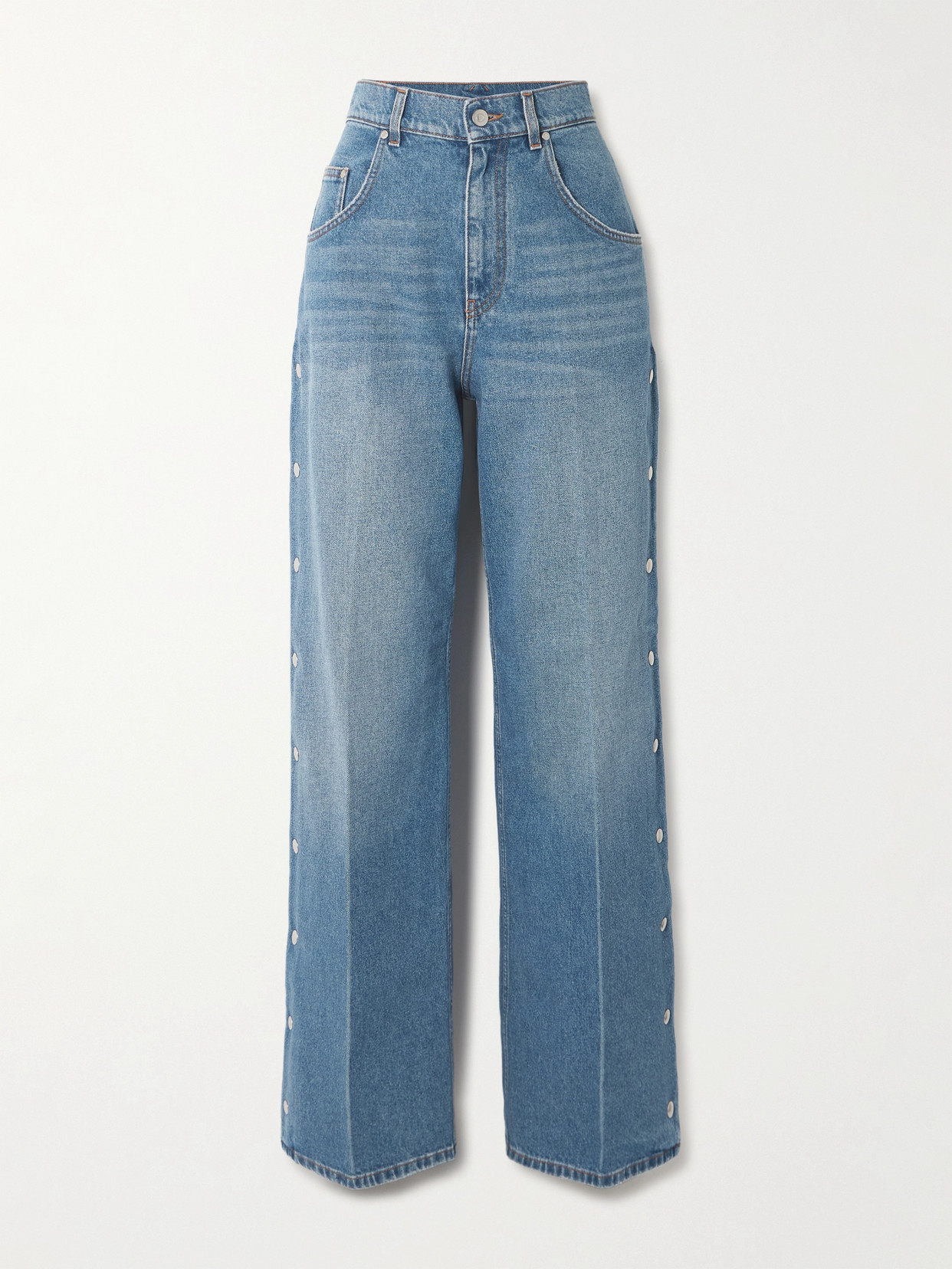 Stella McCartney - Button-detailed Mid-rise Flared Jeans - Blue