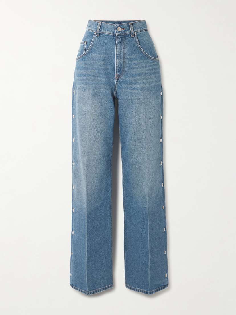Stella McCartney Button-detailed Mid-rise Flared Jeans