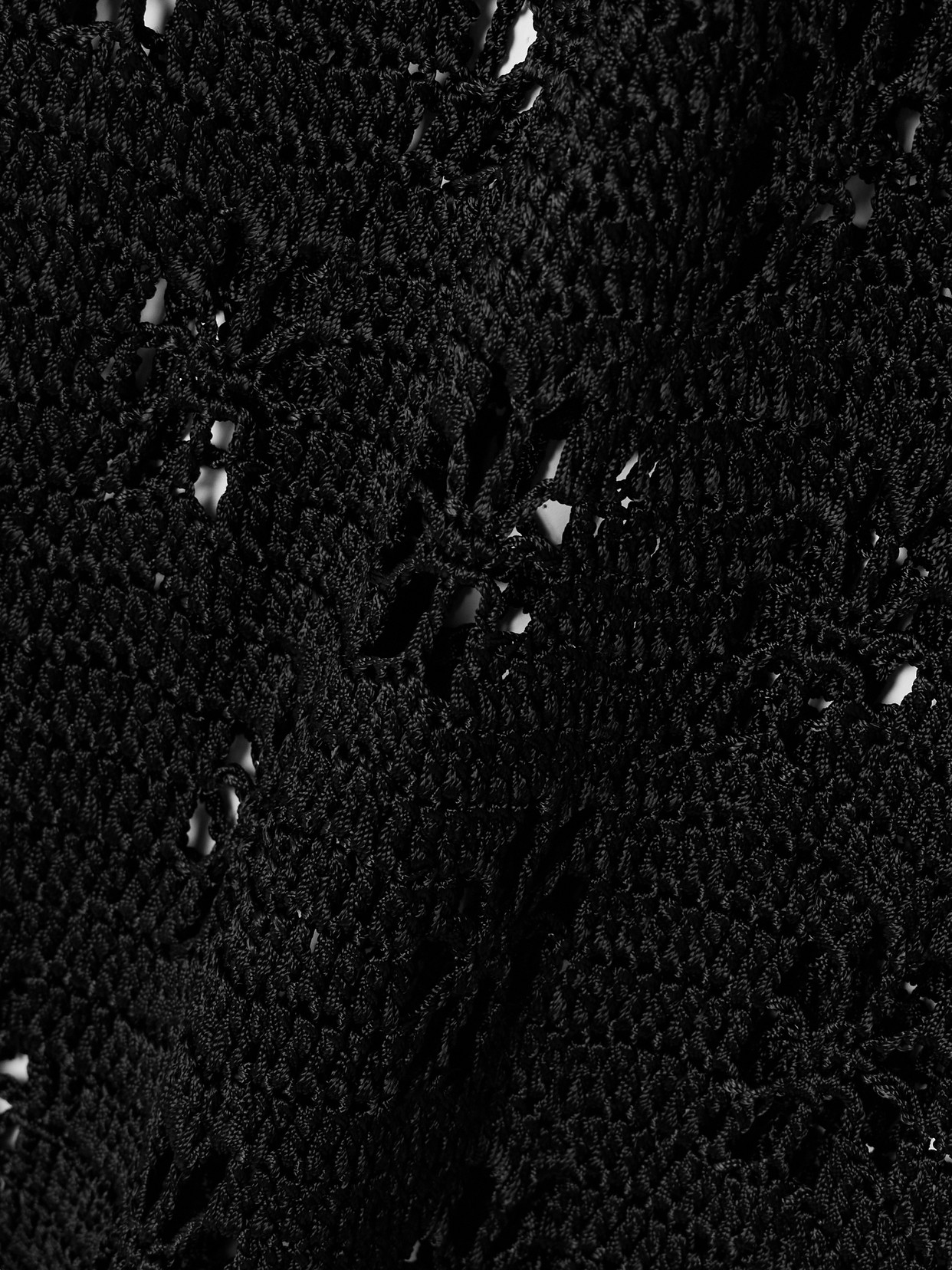 Calle Del Mar Floral Crocheted Midi Skirt In Black