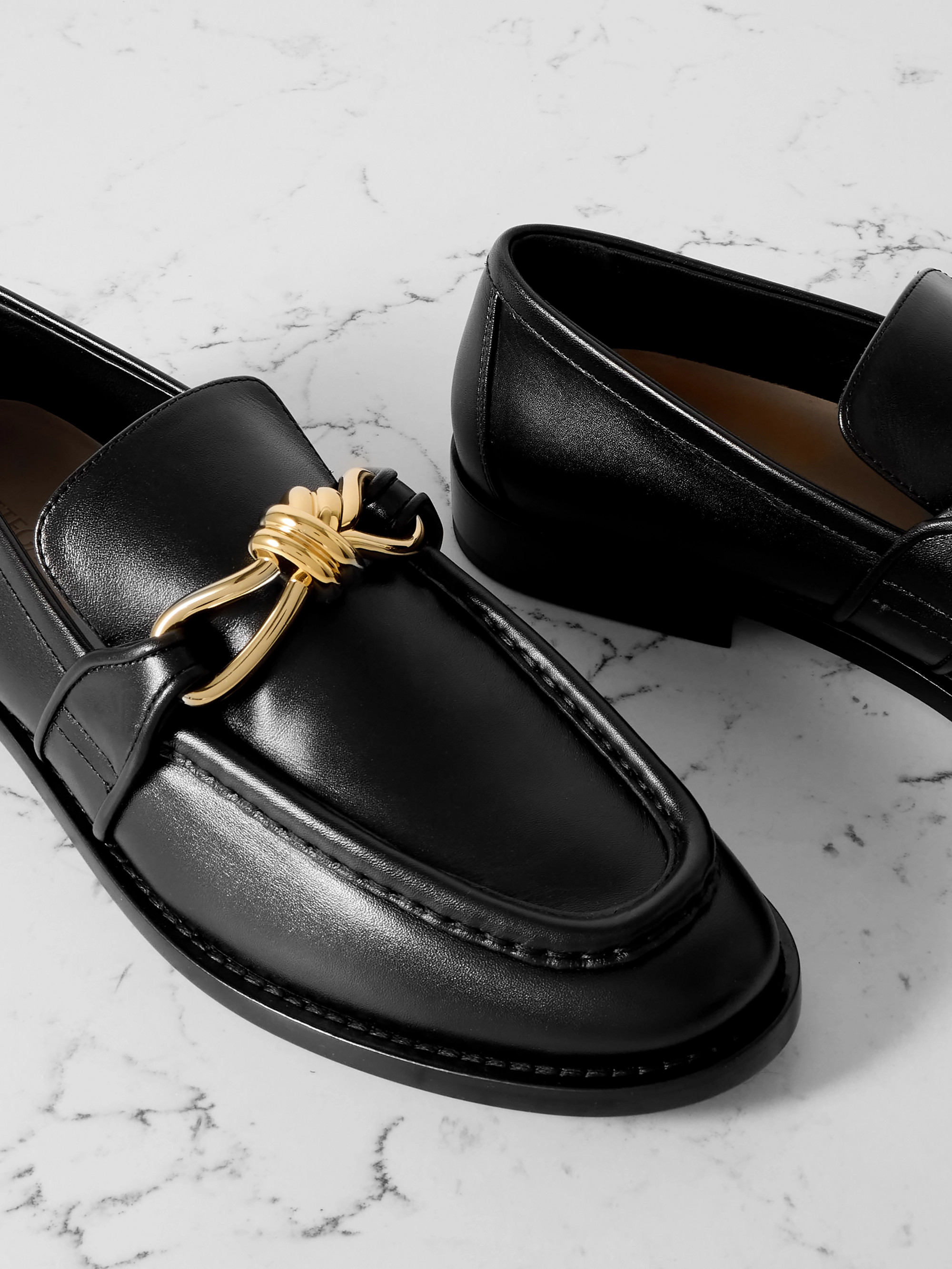 Bottega Veneta Astaire embellished leather loafers thumbnail