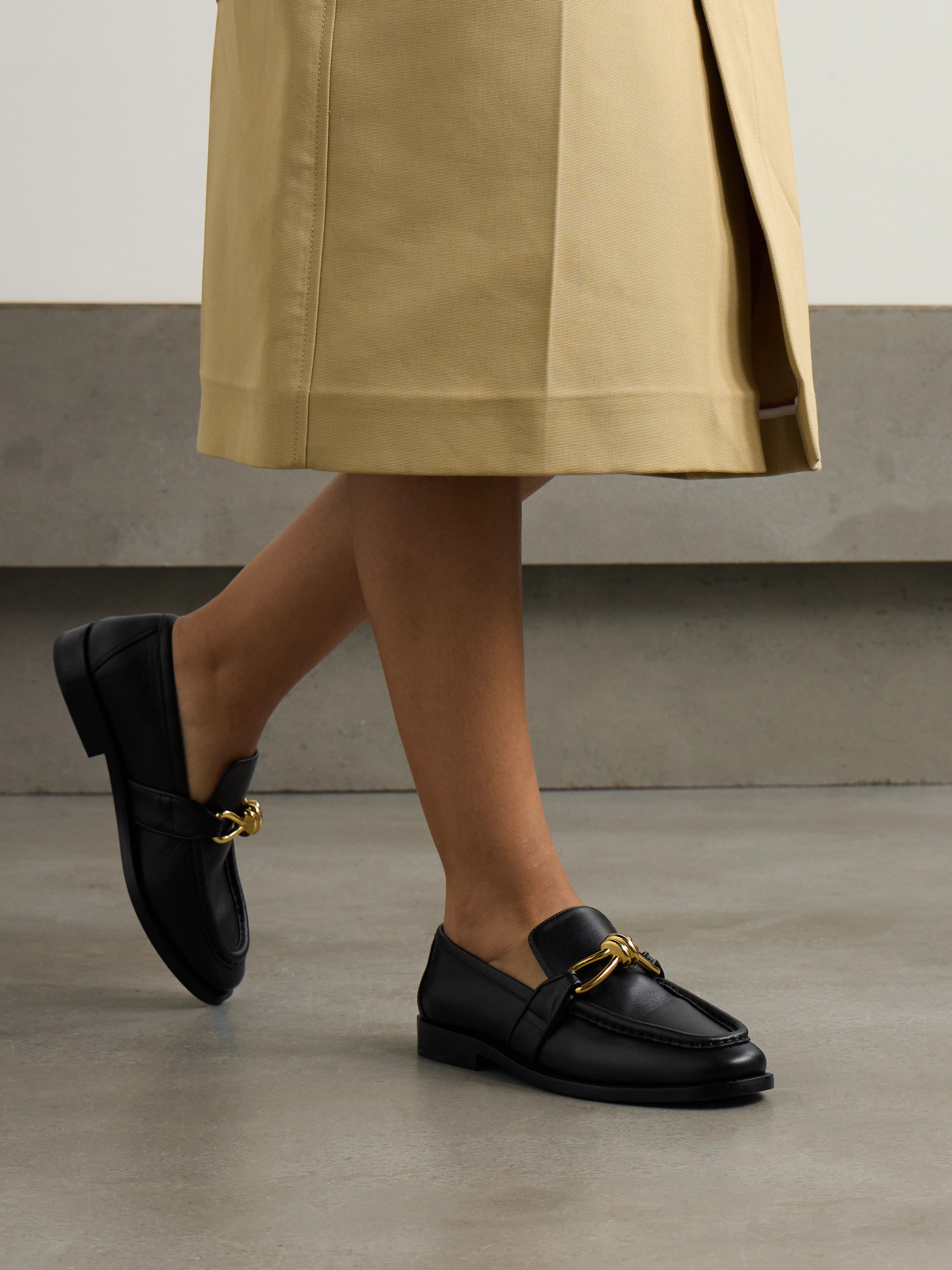 Bottega Veneta Astaire embellished leather loafers thumbnail