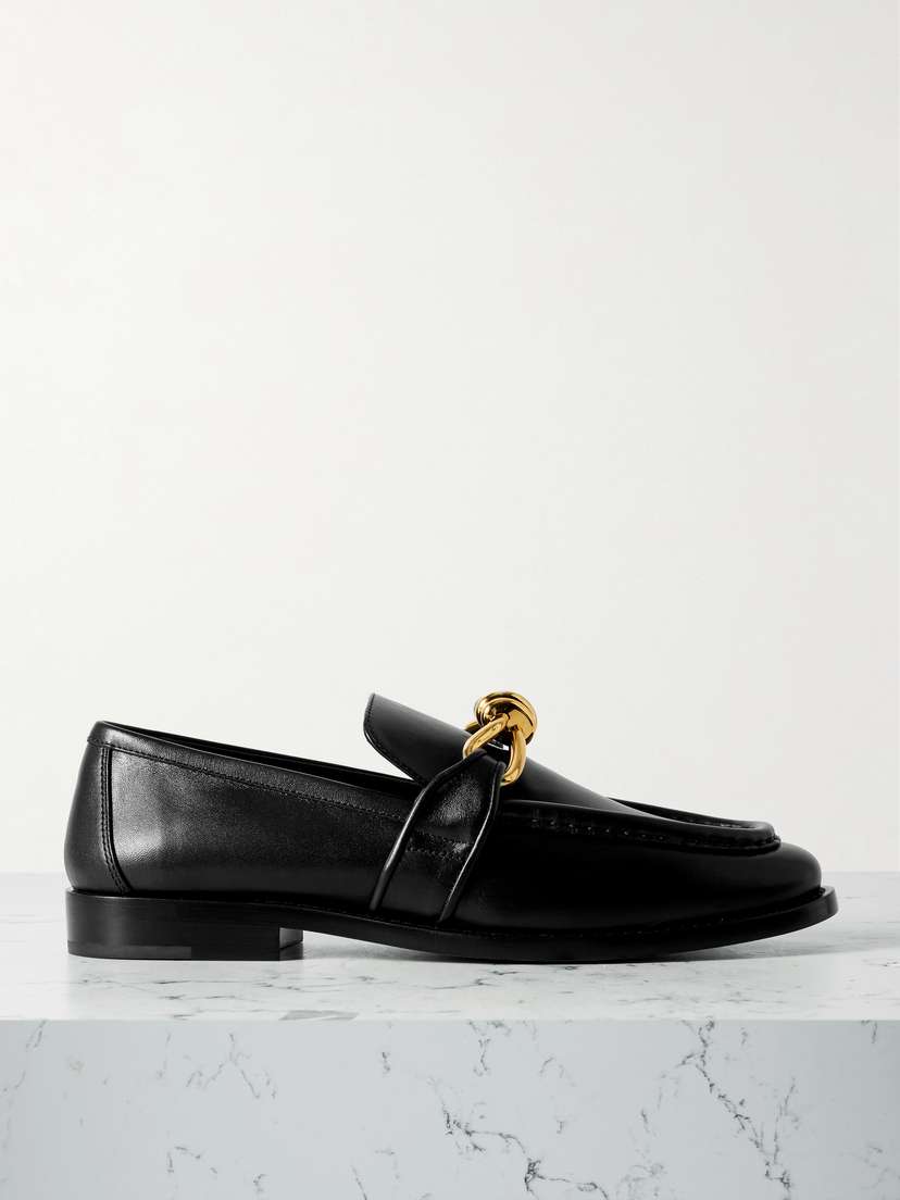 Bottega Veneta Astaire Embellished Leather Loafers