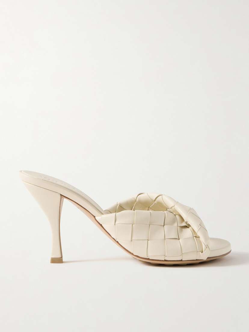 Bottega Veneta Blink Twisted Intrecciato Leather Mules