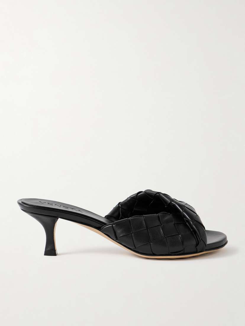 Bottega Veneta Blink Twisted Intrecciato Leather Mules