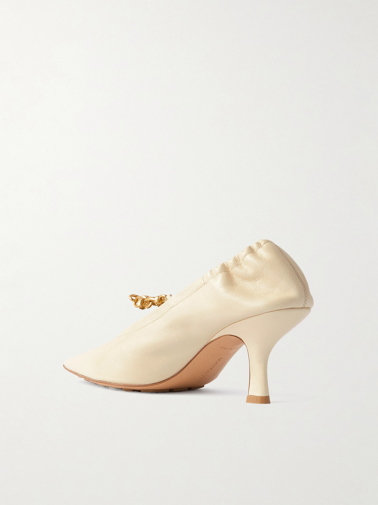 Melbourne Embellished Glossed Crinkled-Leather Pumps