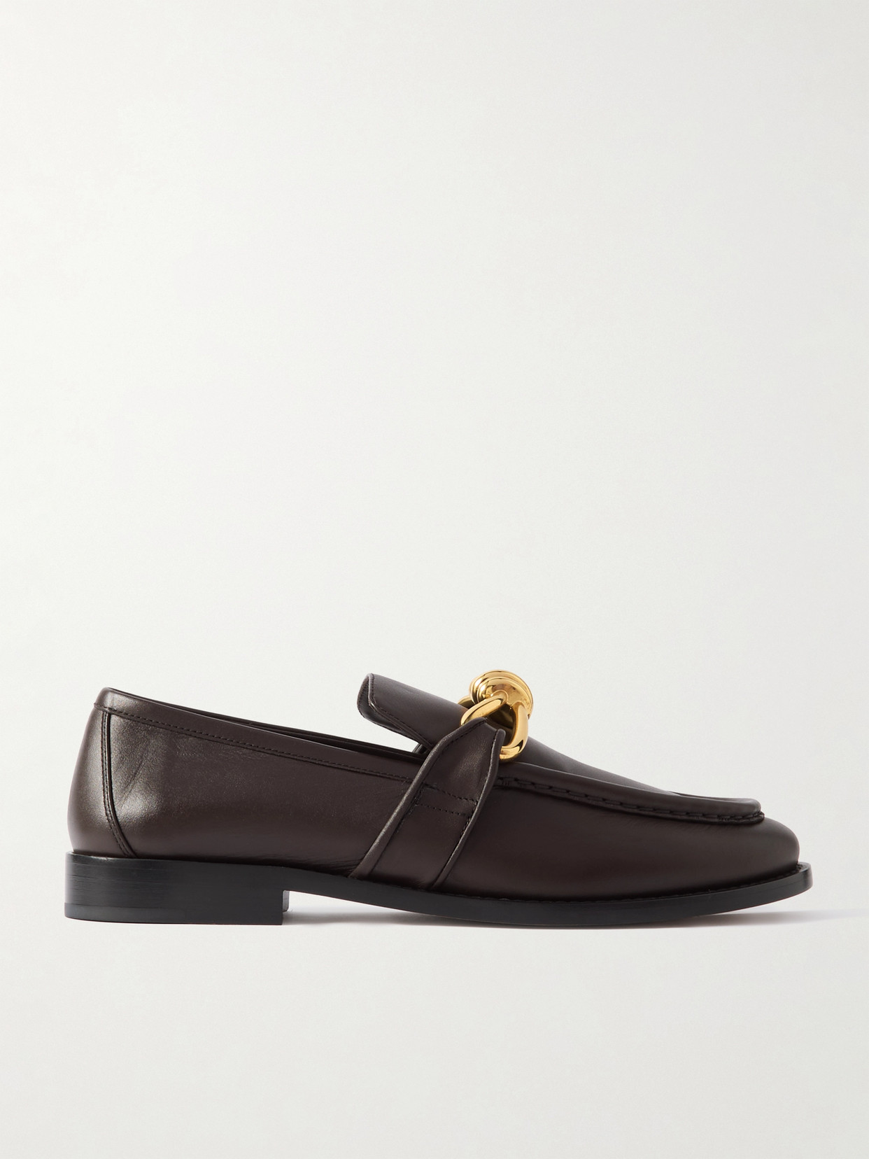 Bottega Veneta - Astaire Embellished Leather Loafers - Brown