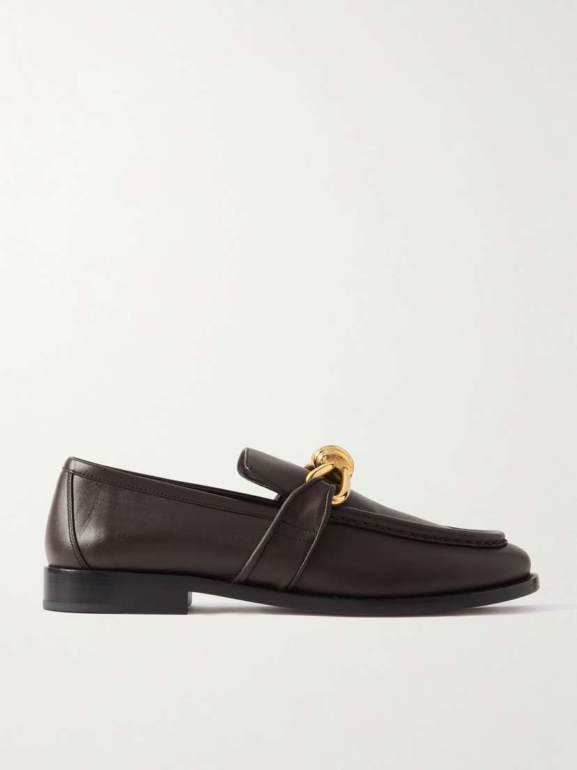 Bottega Veneta Astaire Embellished Leather Loafers