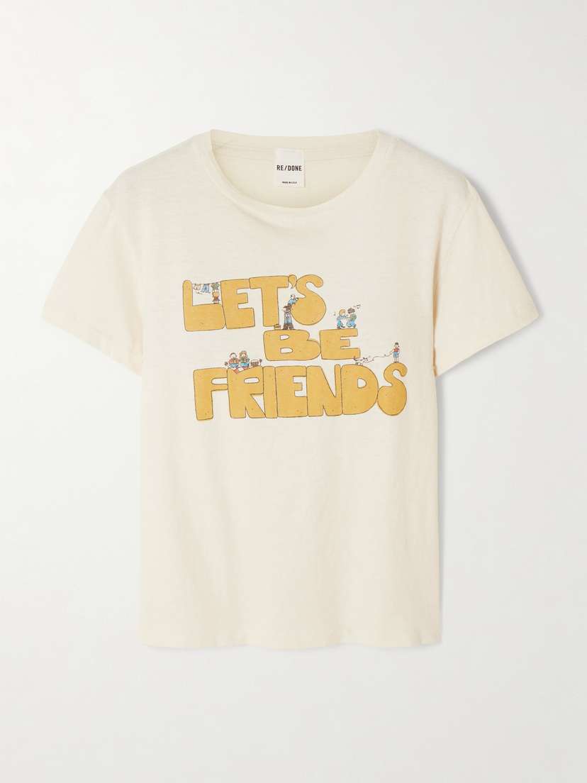 RE/DONE Printed Cotton-jersey T-shirt - x small