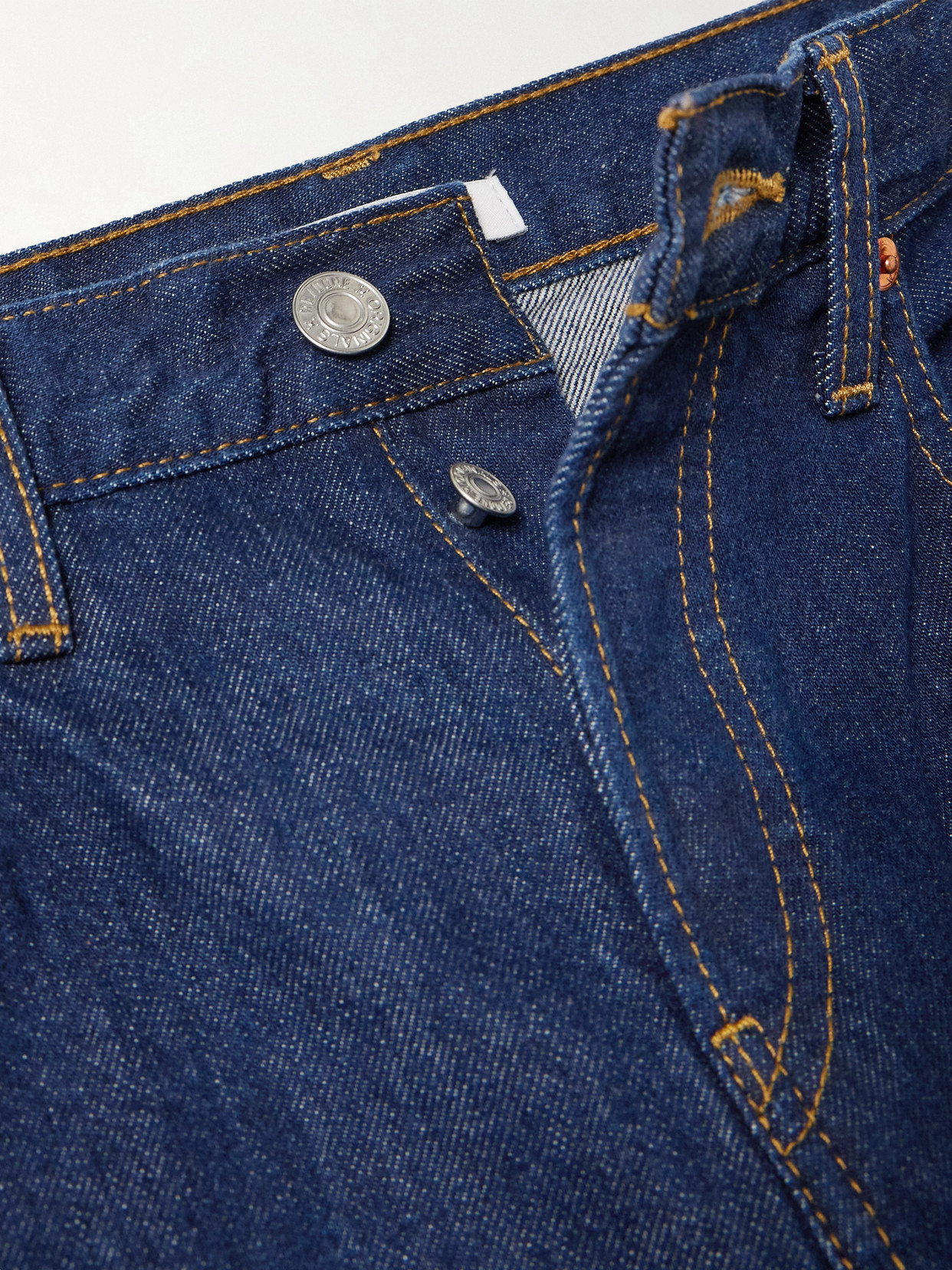 Re/done High-rise Tapered Jeans In Blue