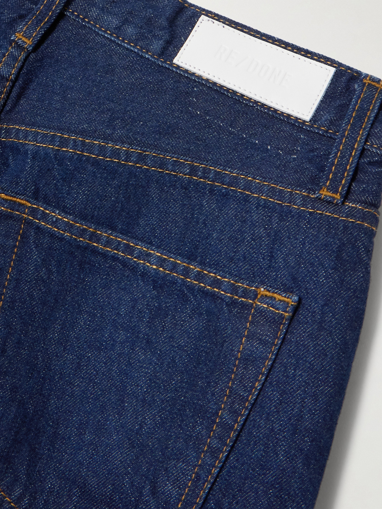 Re/done High-rise Tapered Jeans In Blue