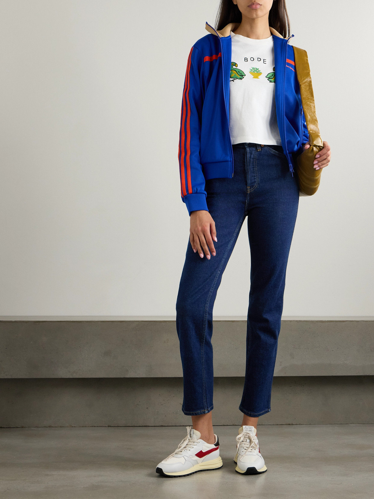 Re/done Painter Stove Pipe High-rise Straight-leg Jeans In Blue