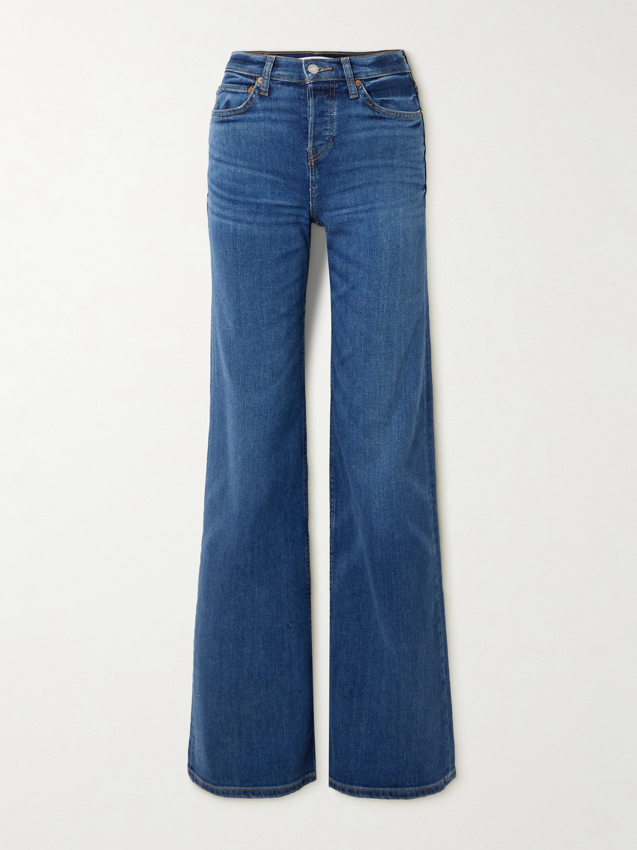 RE/DONE - 70s High-rise Flared Jeans - Blue