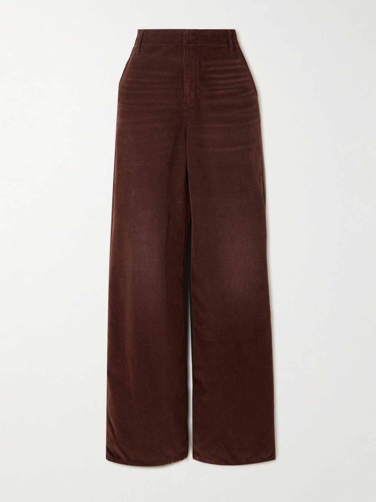 Re/done Cotton-corduroy Wide-leg Pants In Brown