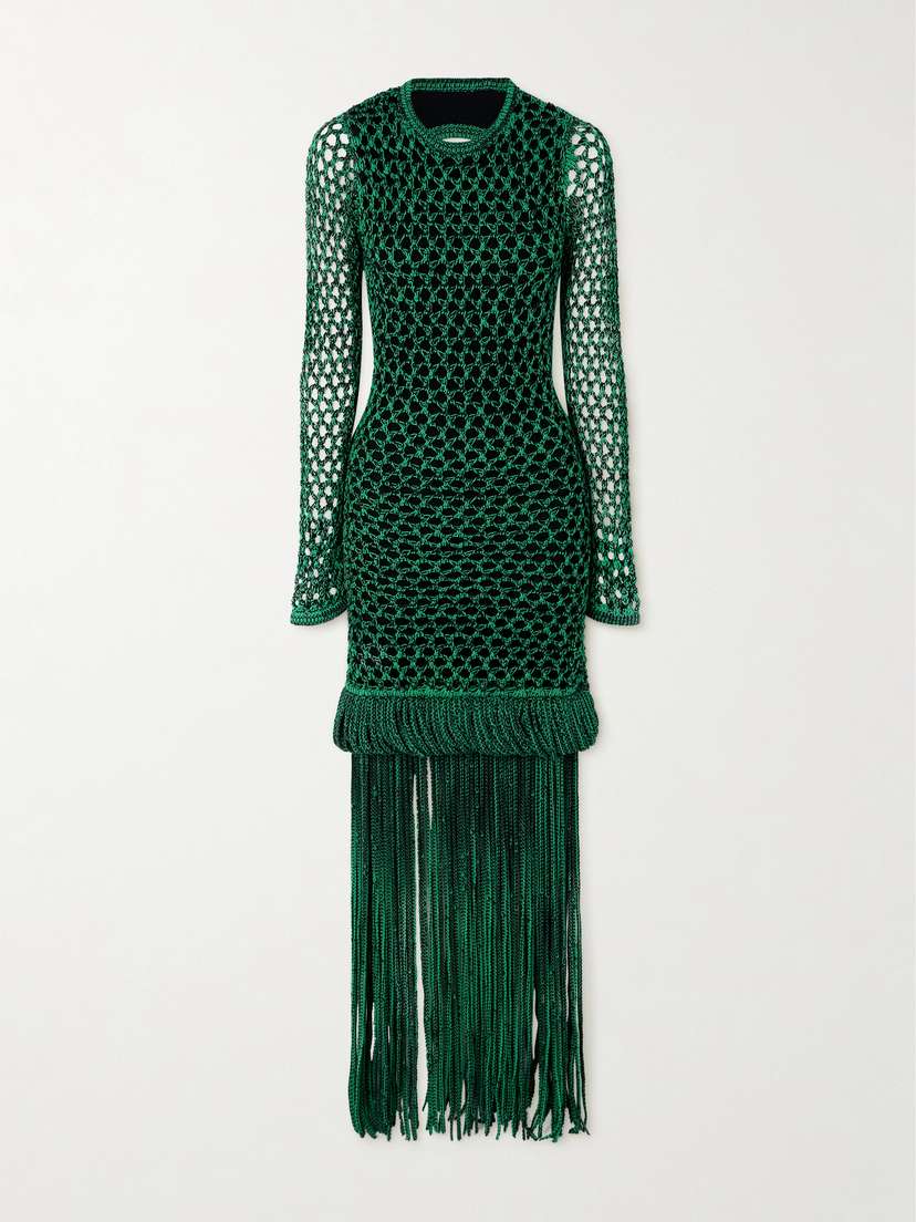 Diotima + The Vanguard Medusa Open-back Crocheted Cotton-blend Dress