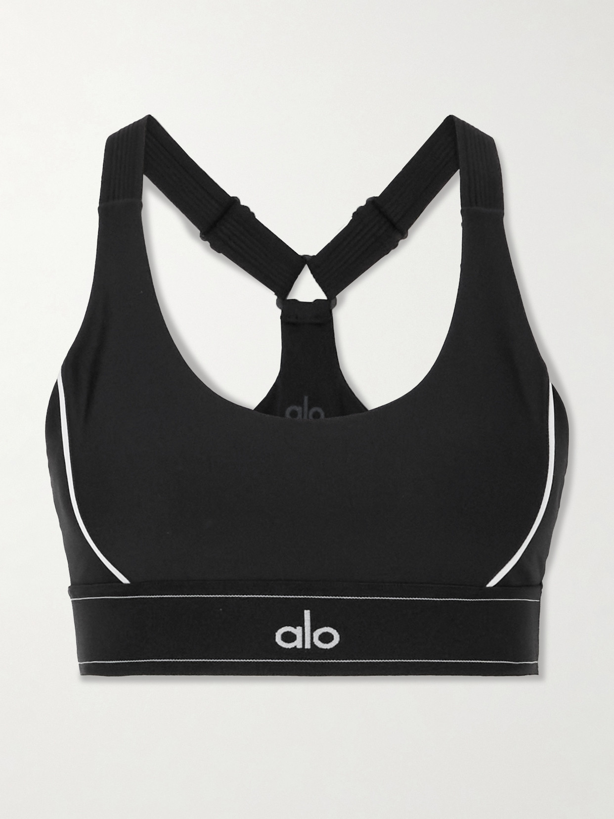 Alo Yoga Airlift Suit Up Medium-impact Sports Bra In Black