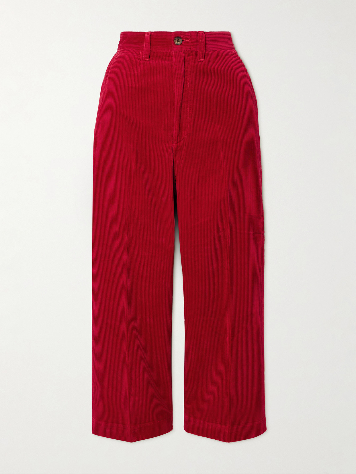 Polo Ralph Lauren - Cropped Cotton-corduroy Wide-leg Pants - Red