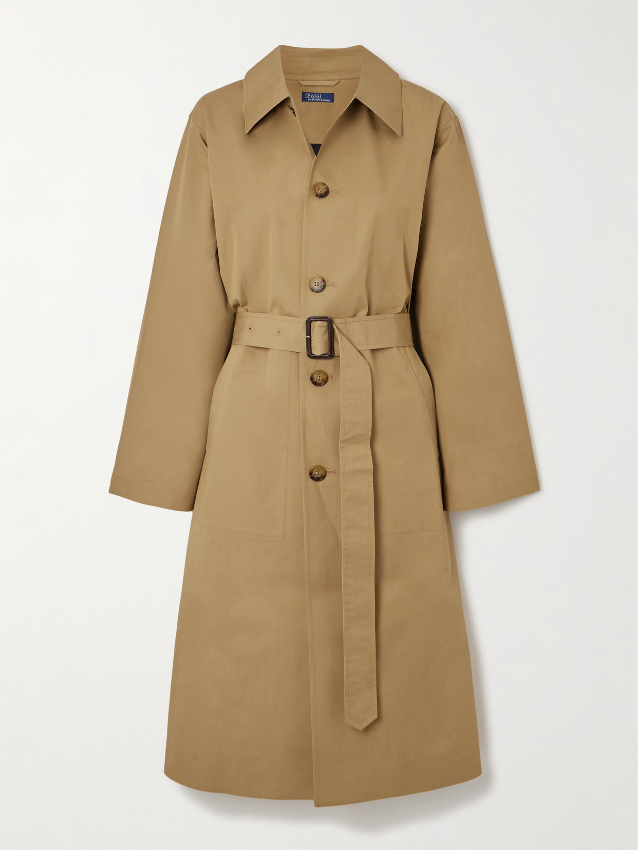 Polo Ralph Lauren Belted Gabardine Trench Coat In Brown
