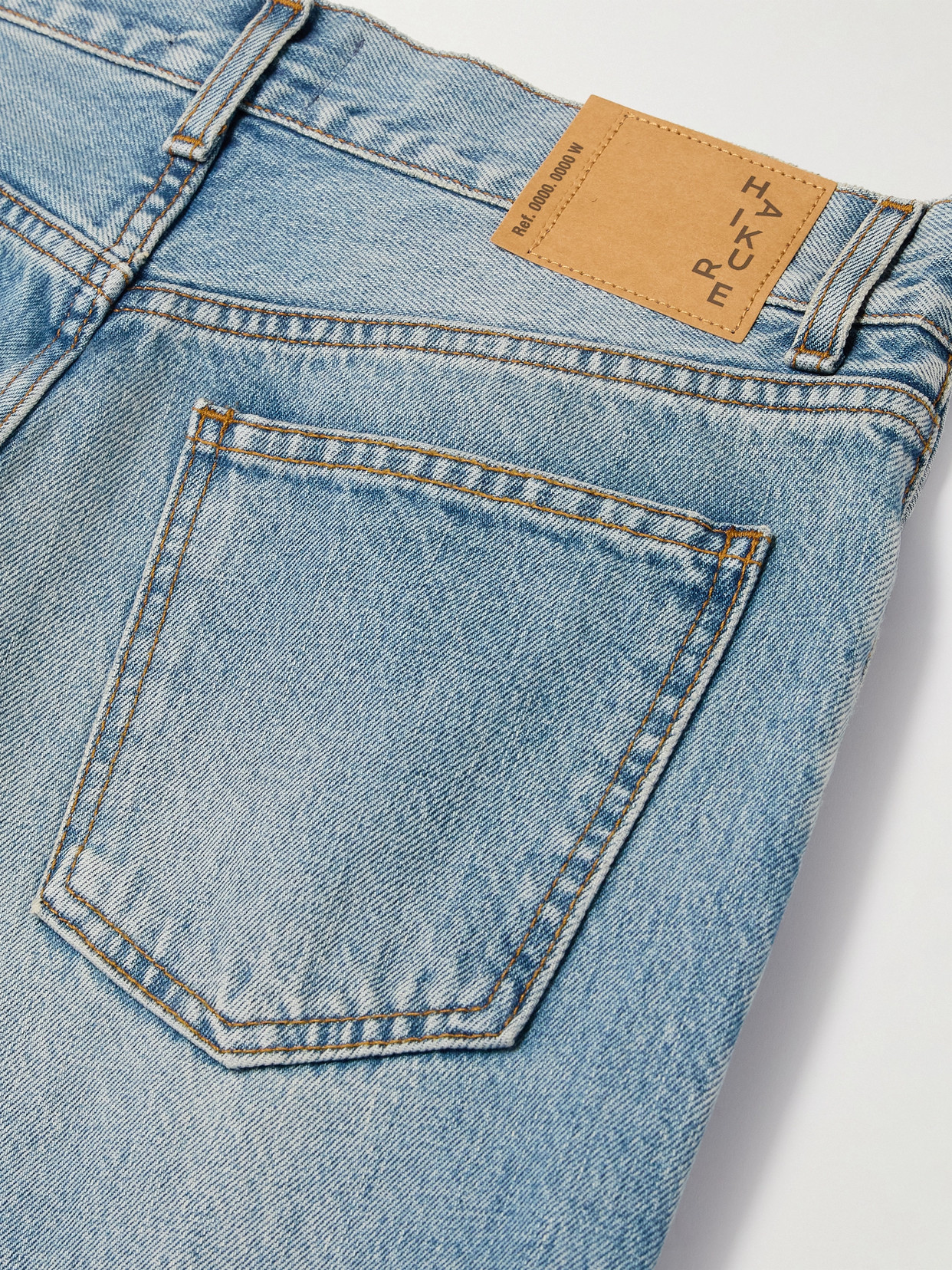 Haikure "korean Straight-cut Jeans In Blue