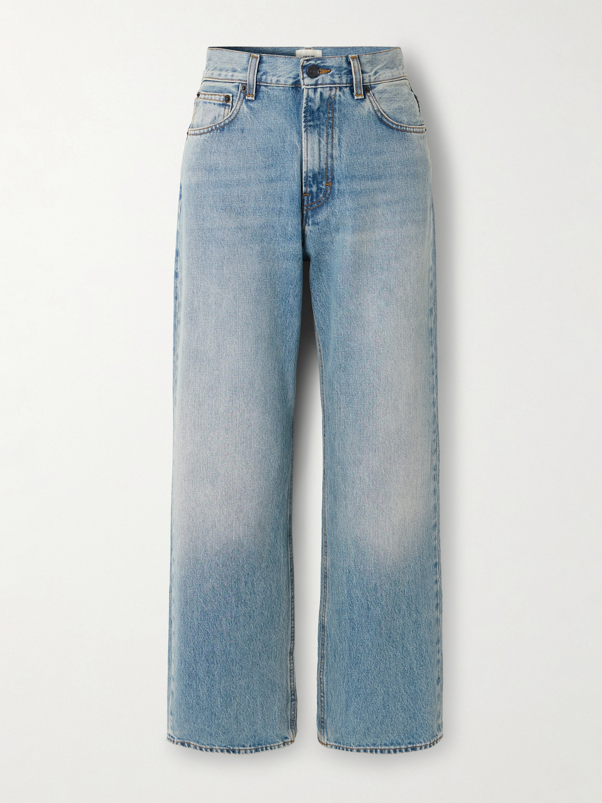Haikure "korean Straight-cut Jeans In Blue