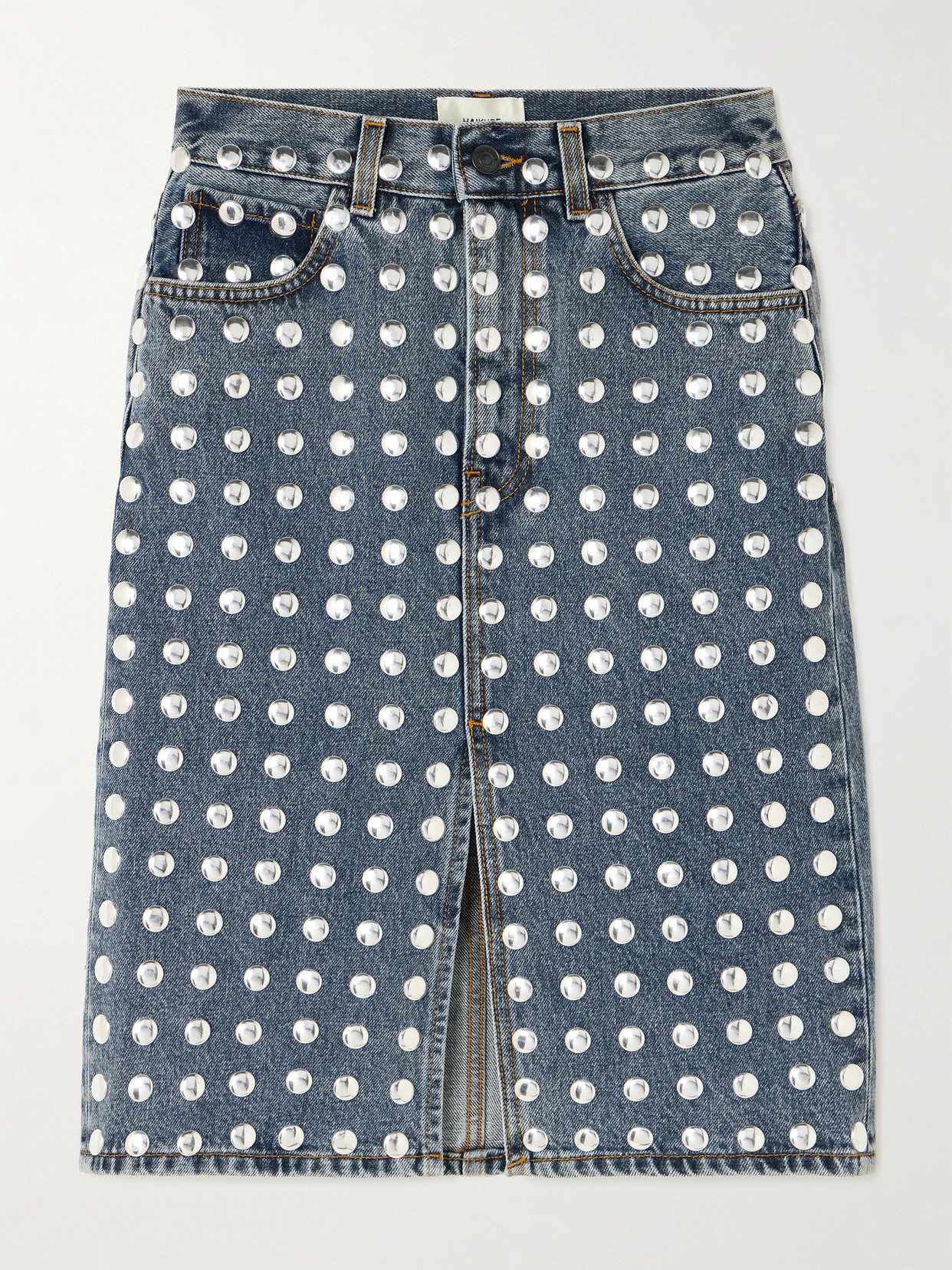 Haikure - Studded Denim Skirt - Blue