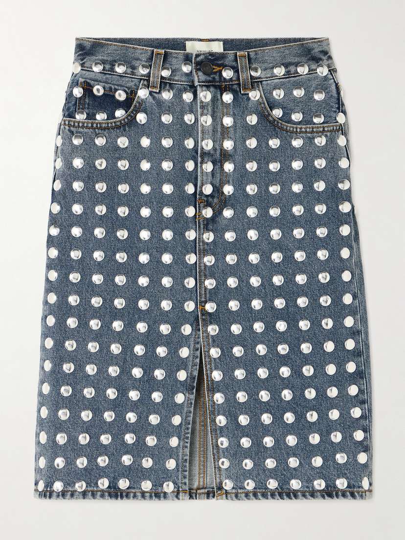 Haikure Studded Denim Skirt