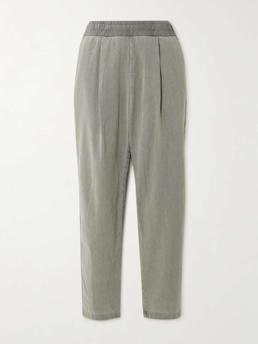 James Perse Pleated Stretch-denim Pants
