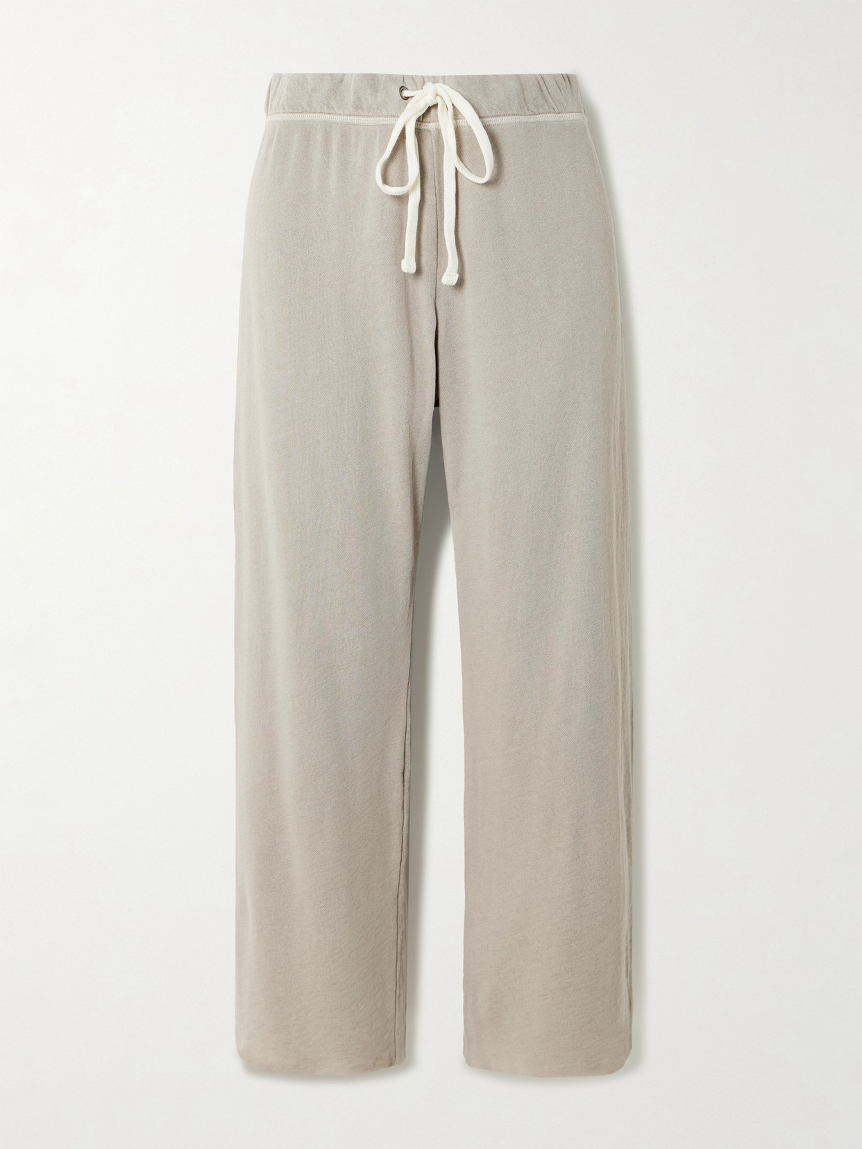 James Perse - Cropped French Cotton-terry Sweatpants - Neutrals