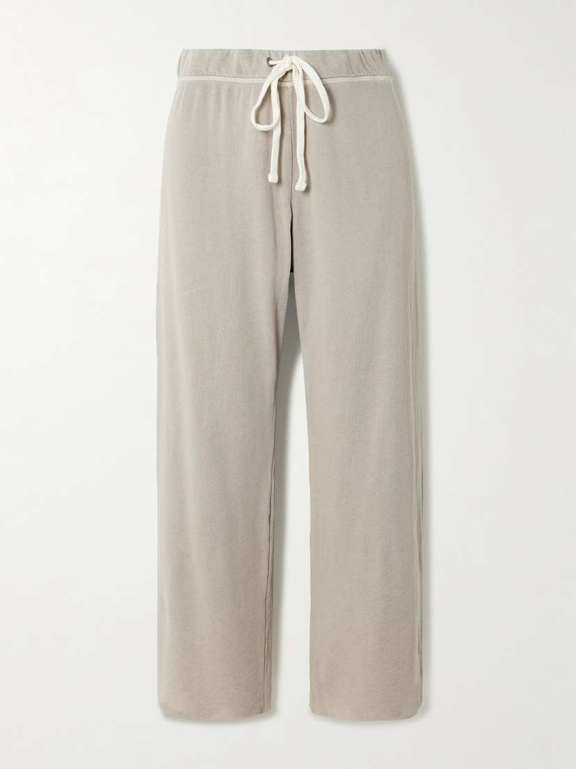 James Perse Cropped French Cotton-terry Sweatpants