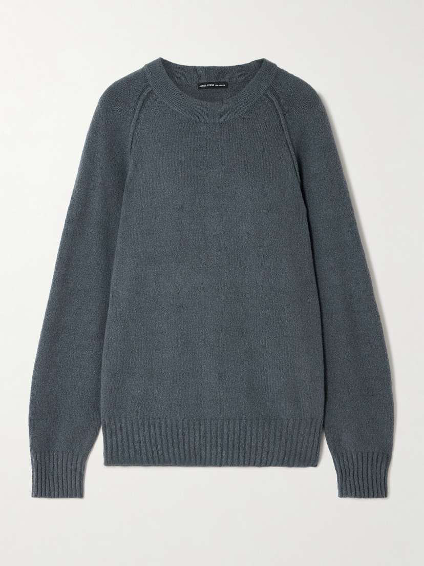 James Perse Brushed Cotton-blend Sweater