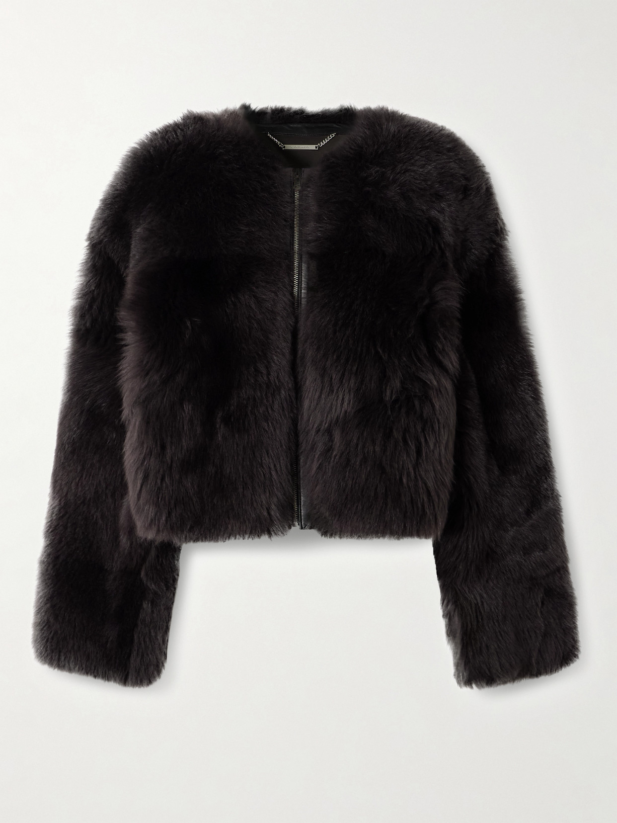 Nour Hammour - Dianne Oversized Shearling Jacket - Brown