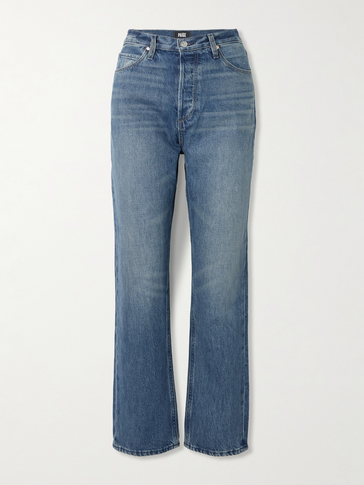 PAIGE - Sawyer High-rise Straight-leg Jeans - Blue
