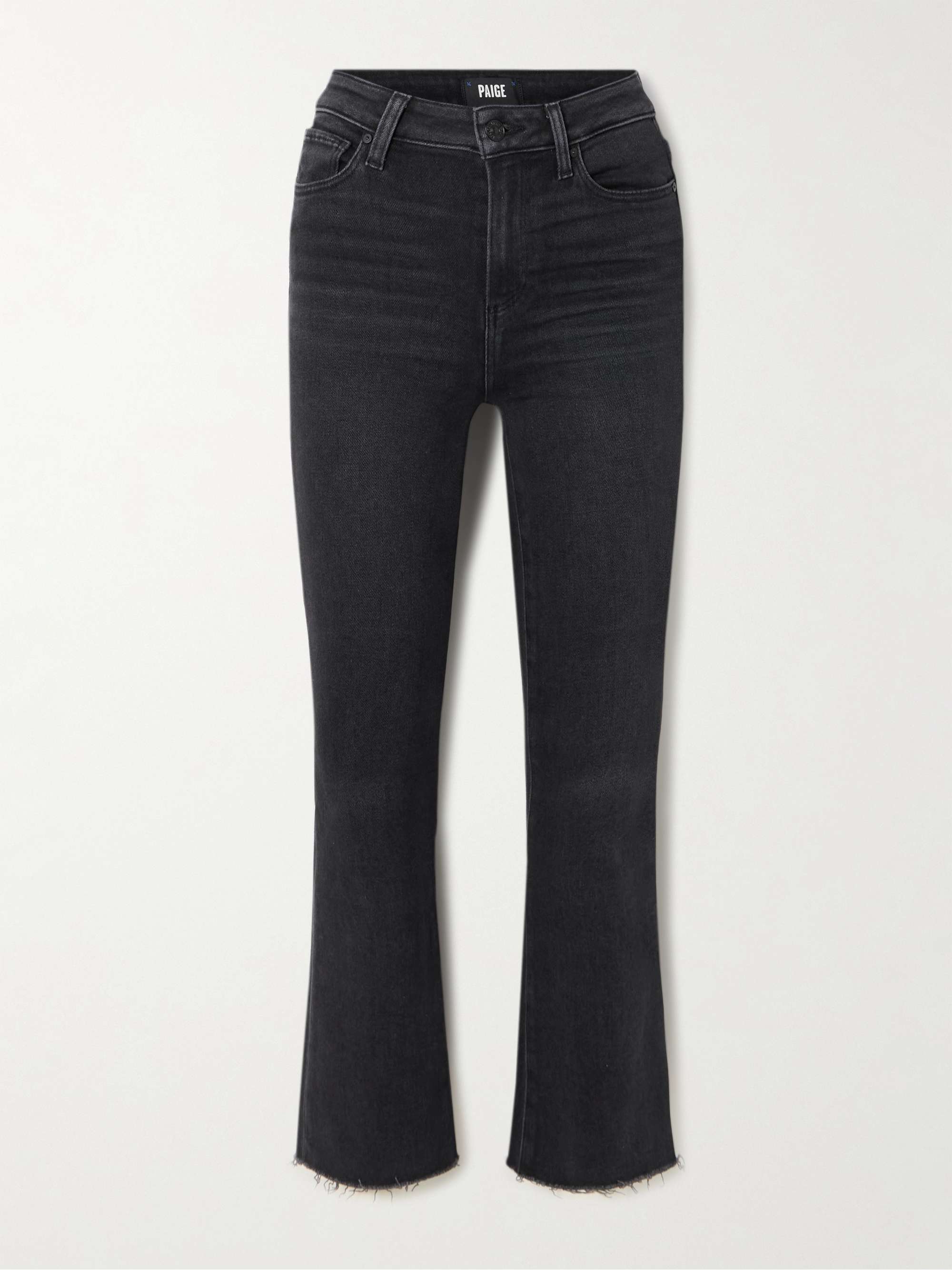 Claudine cropped high rise flared jeans black 23