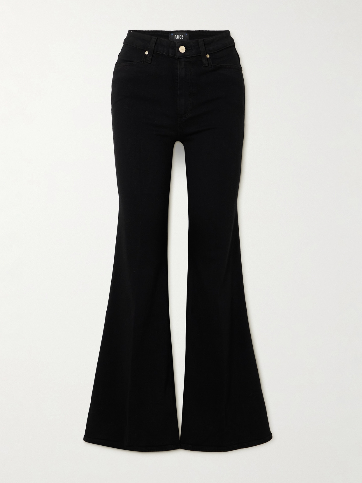 PAIGE - Charlie High-rise Flared Jeans - Black