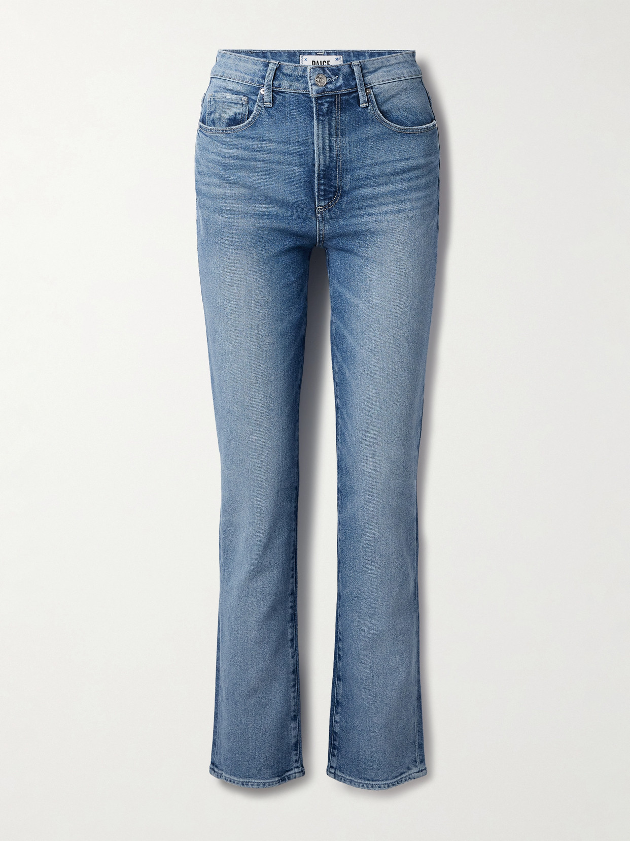 Paige Stella High-rise Straight-leg Jeans In Blue