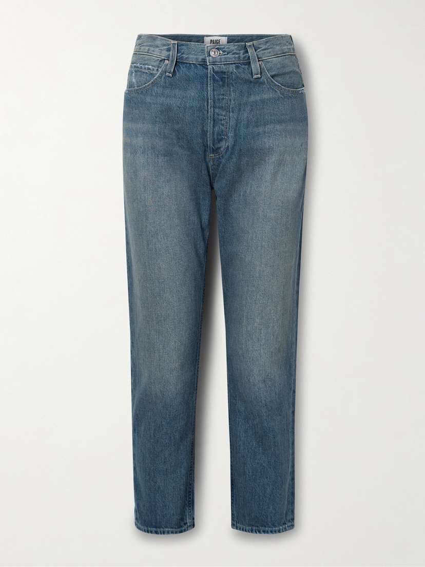 PAIGE Billy Cropped High-rise Straight-leg Jeans