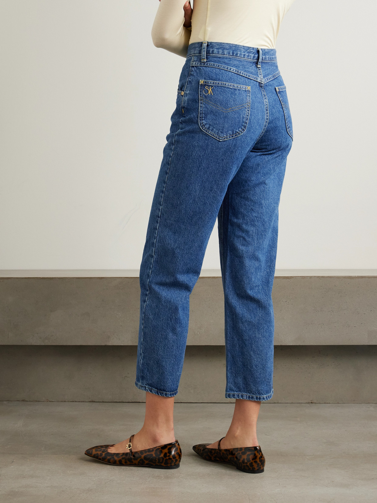 Suzie Kondi Jordi High-rise Straight-leg Jeans In Blue