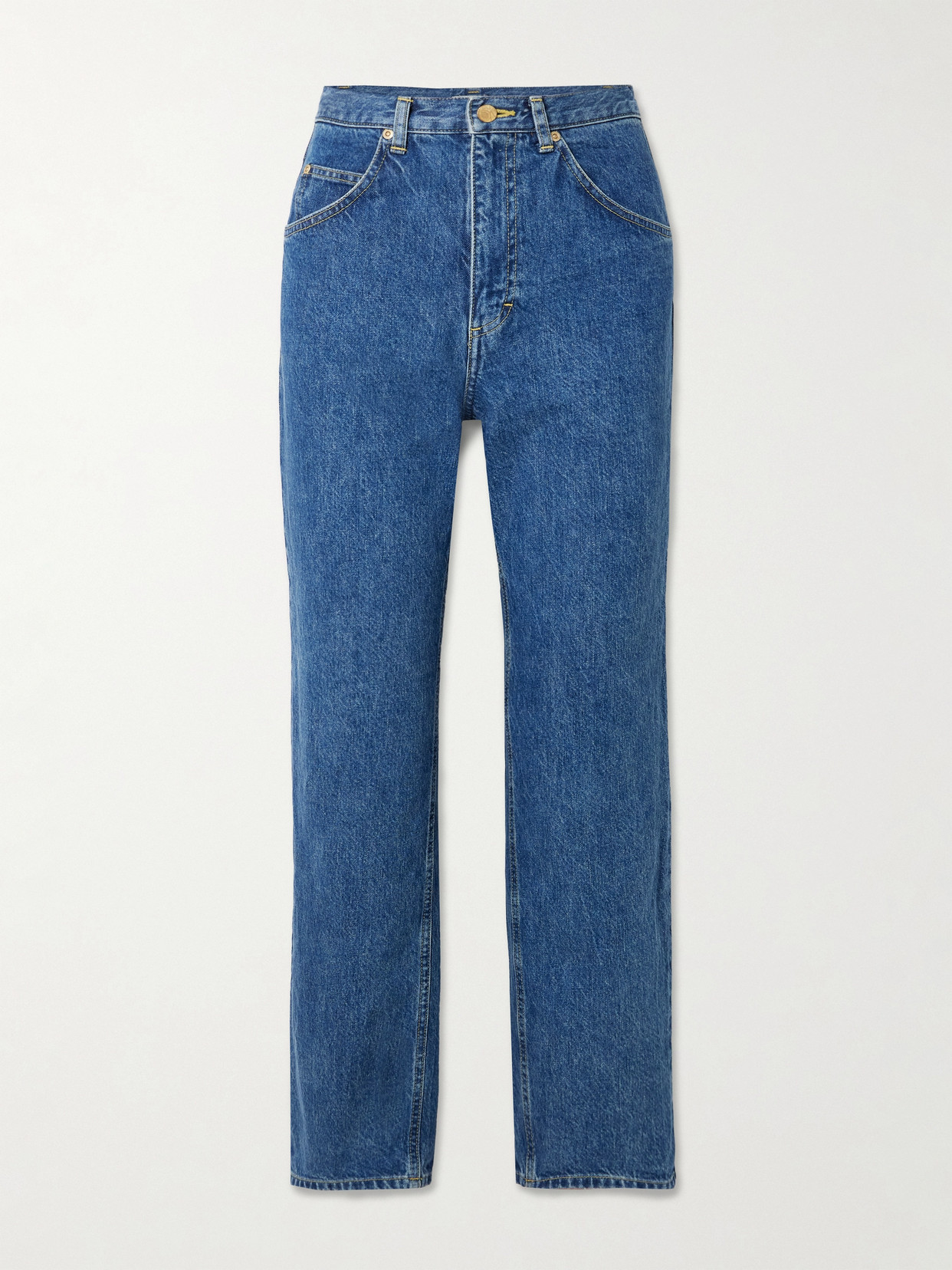 Suzie Kondi Jordi High-rise Straight-leg Jeans In Blue
