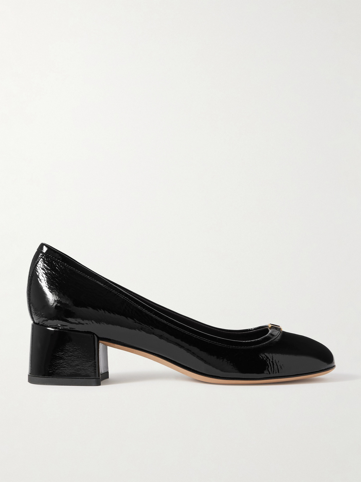 CHLOÉ MARCIE EMBELLISHED PATENT-LEATHER PUMPS