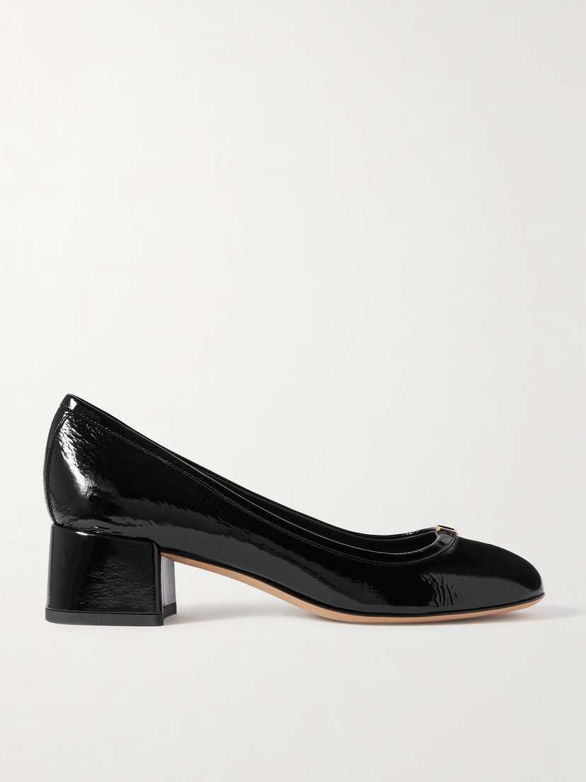Chloé Marcie Embellished Patent-leather Pumps